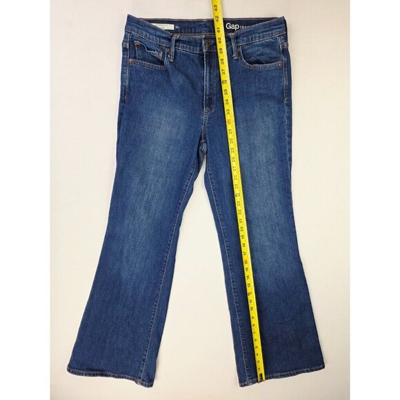 Gap 1969 Size 12 Regular Womens 31X32 Authentic Flare Blue Denim 5 Pocket Jeans - Picture 12 of 12